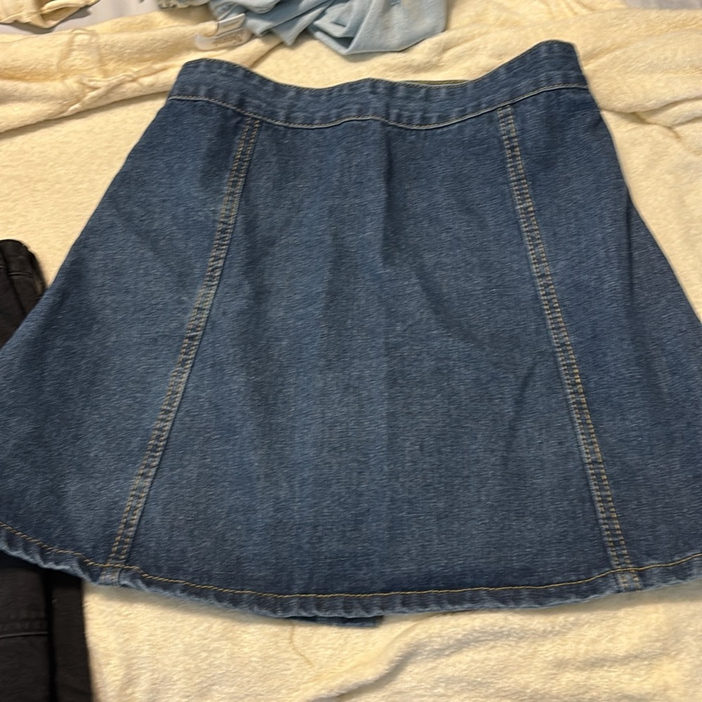 2 JEAN Skirt bundle 
Black Denim Mini Skirt AND denim A line skirt - Picture 5 of 5
